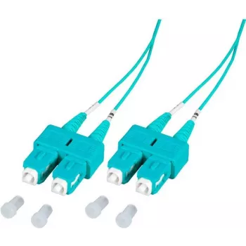 EFB Elektronik SCSCOM3DAQ2 2m Duplex SC OM3 Multimode LWL Patch Καλώδιο, LSZH Aqua