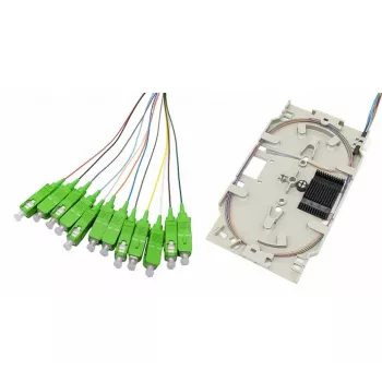 Tecline οπτική ίνα κασέτα συγκόλλησης με 12x OM5-Pigtails, SC/UPC, 2,0 m, συσκευασία 12 τεμ. 20500027