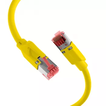 EFB Elektronik K8032.25 RJ45 Cat.5e S/UTP PUR Patch Καλώδιο Αλυσίδας Έλξης, Κίτρινο, 25 m