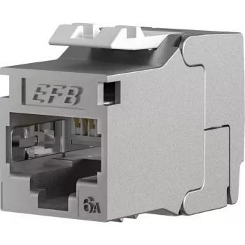 EFB E-20094-24 RJ45 Keystone Slimline/Shortbody Cat.6A Πιστοποιημένο Εξαρτημάτων Ασημί, 24 τεμ.