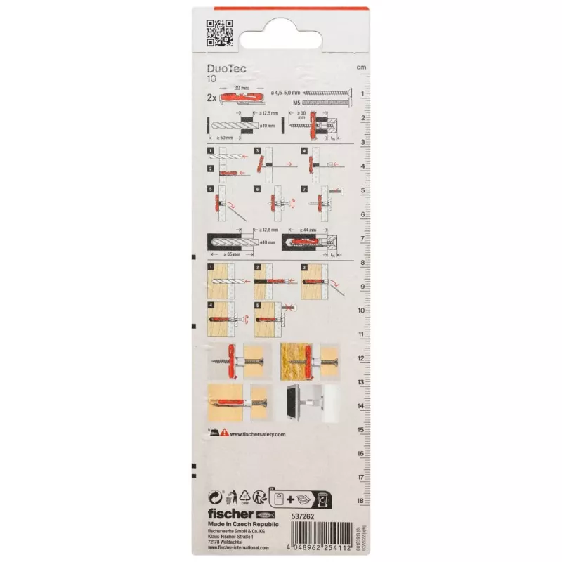 Fischer DuoTec 10 K NV ούπα κοιλότητας 50 mm με βίδα, 1 σετ 537262