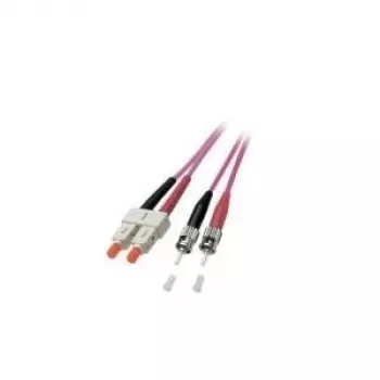 EFB Elektronik Καλώδιο jumper duplex SC-ST 50/125µm OM4 LSZH Erika Βιολετί 3,0mm 20m O0347.20