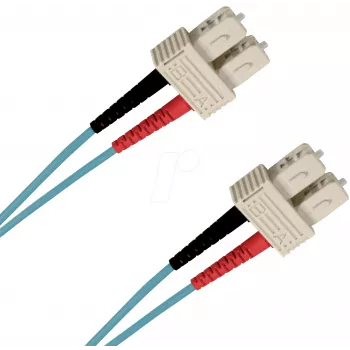 EFB Elektronik O7413.1-1.2 1m SC σε SC Duplex OM3 LSZH Aqua Καλώδιο patch οπτικών ινών SCSCOM3DAQ1