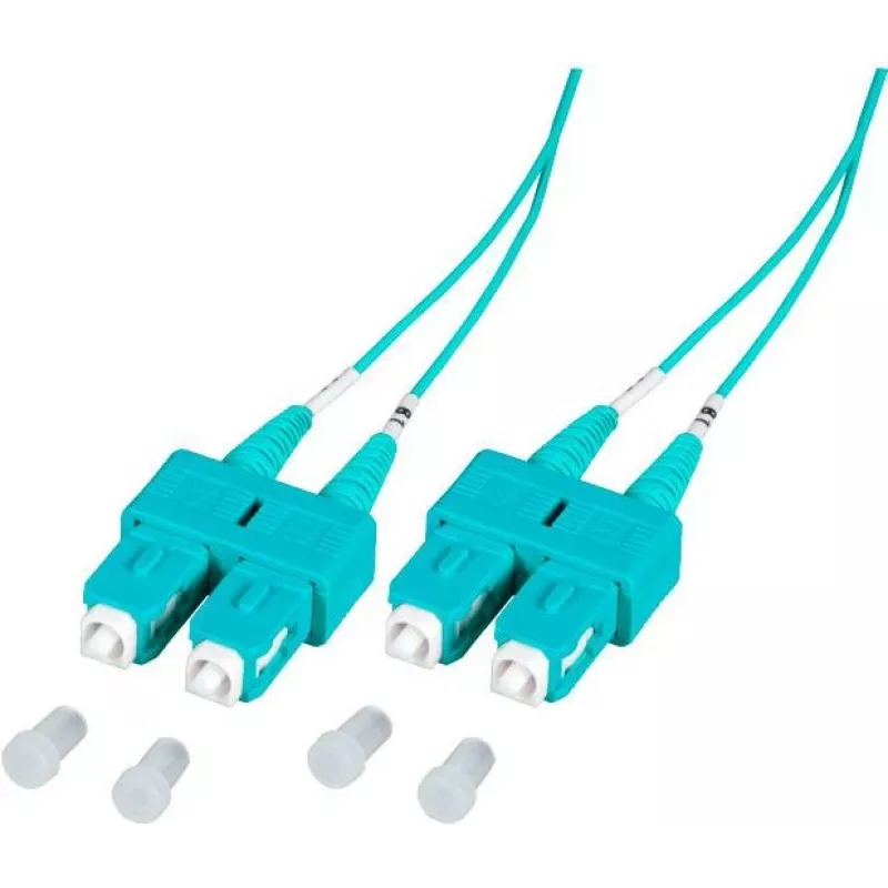 EFB Elektronik O7413.1-1.2 1m SC σε SC Duplex OM3 LSZH Aqua Καλώδιο patch οπτικών ινών SCSCOM3DAQ1
