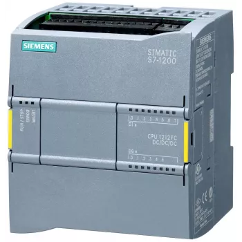 Siemens SIMATIC S7-1200F CPU 1212 FC Συμπαγής CPU, 8 DI/4 DO/2 AI, PROFINET, 100 KB μνήμη προγράμματος, DC/DC/DC, Fail-Safe 6ES72121AF400XB0