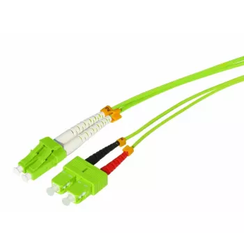 Tecline HD OM5 καλώδιο οπτικών ινών patch, LC σε SC Duplex, 50/125 µm πολυτροπικό, limettengrün, 7,5 m 796LS07