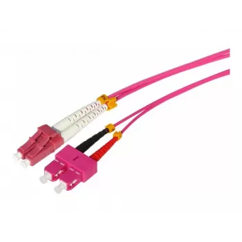 Tecline HD OM4 Multimode LWL-Patchkabel LC σε SC Duplex, 50/125 µm, Erika Violett, 7,5 m 798LS07
