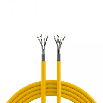INFRALAN Cat.7A 1250 AWG22 S/FTP 4P CPR Dca 25Gbit/s ready κίτρινο RAL1021, 500m 999833.500-CPR
