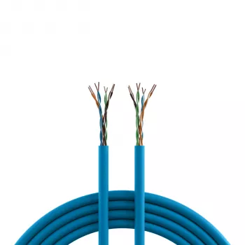 INFRALAN Cat.6A 500 MHz U/UTP Καλώδιο εγκατάστασης 4 ζευγών, AWG23, CPR B2ca, RAL5015 Μπλε, 305m 99960.305-CPR