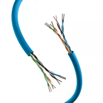 INFRALAN Cat.6A 500 MHz U/UTP Καλώδιο εγκατάστασης 4 ζευγών, AWG23, CPR B2ca, RAL5015 Μπλε, 305m 99960.305-CPR