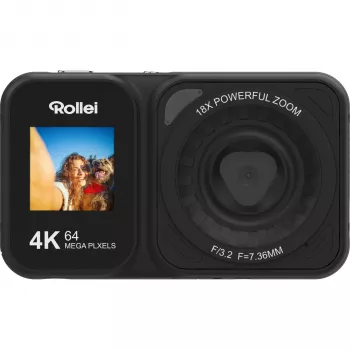 Rollei Compactline 64 Dual Screen Ψηφιακή φωτογραφική μηχανή – 14MP, 5x Zoom, Μαύρο
