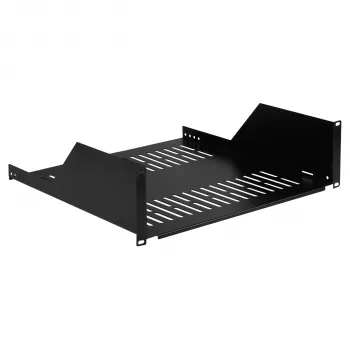 EFB Elektronik Ράφι rack 19 ιντσών 3U, βάθος 450 mm, αντοχή 36 kg, RAL 9005 Μαύρο 691650TS.3U450