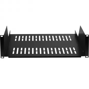 EFB Elektronik Ράφι rack 19 ιντσών 3U, βάθος 450 mm, αντοχή 36 kg, RAL 9005 Μαύρο 691650TS.3U450