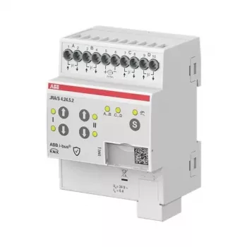 ABB JRA/S4.24.5.2 KNX Ενεργοποιητής περσίδας/ρολού, 4 καναλιών, 24V AC/DC, χειροκίνητη λειτουργία, ράγα DIN 2CDG110298R0011