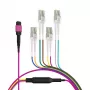 EFB Elektronik MPO-PLUS(F)-LC Καλώδιο trunk OM4, 8 ινών, Τύπου B, LSZH, Βιολετί, 2m MPOF08LCOM4-2