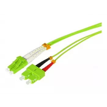 Tecline HD OM5 50/125 µm Καλώδιο patch πολυτροπικών οπτικών ινών, LC Duplex σε SC Duplex, Λαχανί, 3,0 m 796LS03
