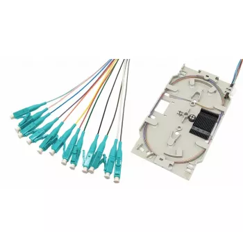 Tecline Κασέτα συγκόλλησης οπτικών ινών με 12x OM3 LC/UPC Pigtails, 2,0 m, Πολύχρωμο, συσκευασία 12 τεμ. 20500030