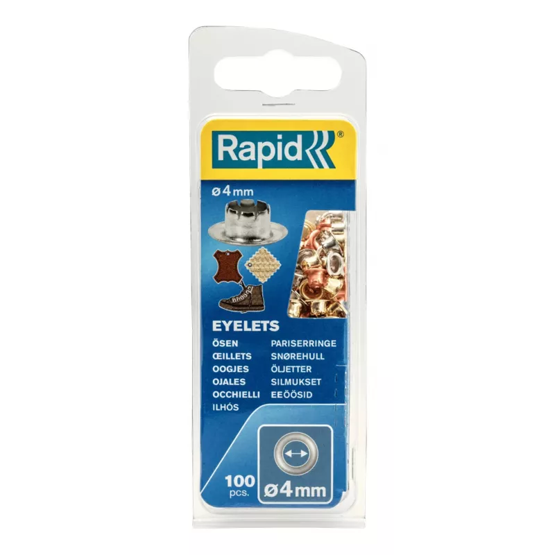 Rapid 5000409 θηλιές, 4 mm, διάφορα χρώματα, 100 τεμ.
