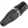 HICON HI-X5CM-B βύσμα XLR 5 ακίδων, σύνδεση με κόλληση, χυτό ψευδάργυρος, μαύρο 30200514