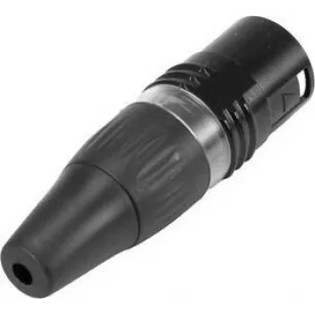 HICON HI-X5CM-B βύσμα XLR 5 ακίδων, σύνδεση με κόλληση, χυτό ψευδάργυρος, μαύρο 30200514