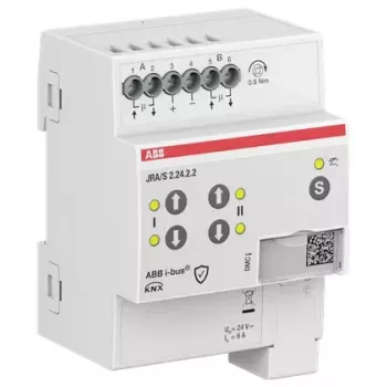 ABB JRA/S2.24.2.2 ενεργοποιητής περσίδων/ρολών, 2 καναλιών, 24V, χειροκίνητη λειτουργία, KNX 2CDG110295R0011