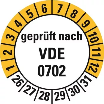 HEIN Industrieschilder 188207 VDE 0702 αυτοκόλλητα ελέγχου, εβδομάδες 26-31, 20 mm, μόνιμη κόλλα, 500 ανά ρολό