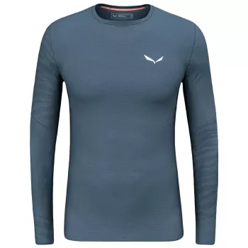 Salewa Cristallo Warm Amr L/S μπλούζα ανδρική Merino Baselayer - Dark Denim, μέγεθος M
