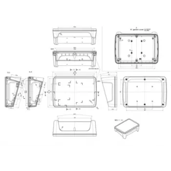 Bopla BoPad BOP 7.0 P-9005-SET Θήκη οθόνης 215 x 150 x 75,70 mm ABS Μαύρο (RAL 9005) 35107075.HMT1