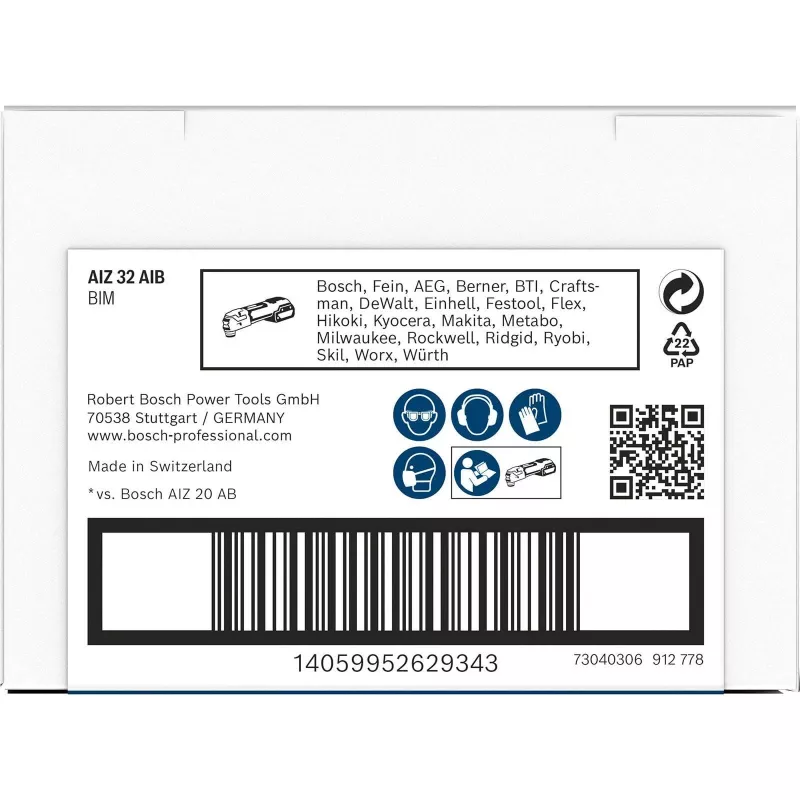 Bosch Professional Starlock AIZ 32 AIB Λεπίδα βύθισης, 32 x 50 mm, Bi-Metal 2608669077