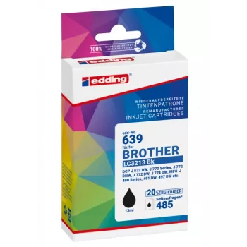 edding EDD-639 Μαύρο συμβατό δοχείο μελανιού για Brother LC3213BK 18-639