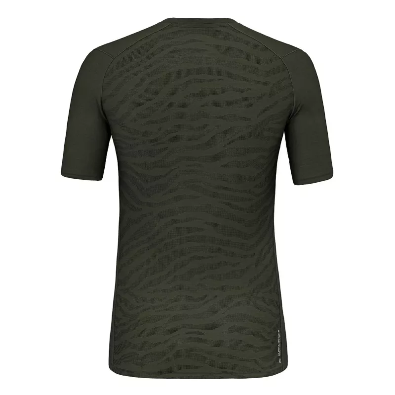 Salewa Cristallo Thermal ανδρικό μπλουζάκι - Dark Olive
