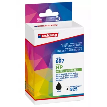 edding EDD-697 μαύρο δοχείο μελανιού συμβατό με HP 912XL (3YL84AE)