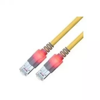 ZVK GMBH Easylan DualBoot καλώδιο patch LED RJ45 S/FTP Cat.6 (Class E), με βύσματα saCon, LSOH, κίτρινο, 25 m CS1OYCDCD0250