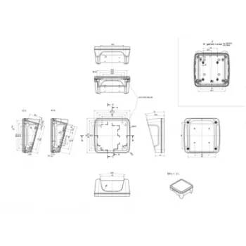 Bopla BoPad BOP 1212 P-9016-SET Κουτί οθόνης 122 x 118 x 57,60 mm ABS Λευκό (RAL 9016) 35112076.HMT1