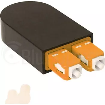 BLUELAN BlueOptics προσαρμογέας loopback οπτικών ινών OM2 50/125µm πολύτροπο SC/UPC duplex κεραμικό ferrule -40°C έως +85°C (BOLBSCOM2)