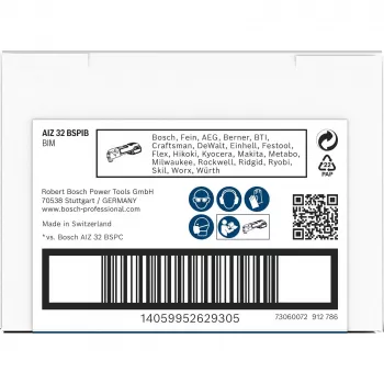 BOSCH PRO AIZ 32 BSPIB StarlockPlus λεπίδα βυθιζόμενης κοπής, 32 x 50 mm, Bi-Metal 2608669073