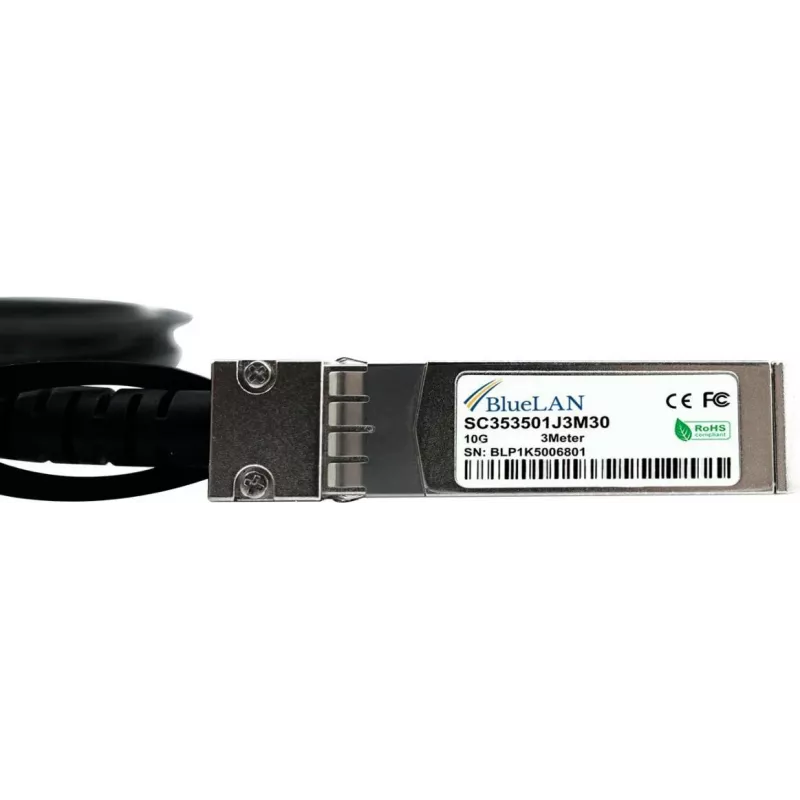 BlueLAN 10GBASE-CR παθητικό SFP+ σε SFP+ Direct Attach καλώδιο, 0,5m, AWG30 (SFPP-DAC-0.5M-BL)
