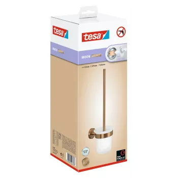 tesa MOON BRONZE σετ βούρτσας τουαλέτας με κόλληση, γυαλί & μέταλλο 40601-00000-00