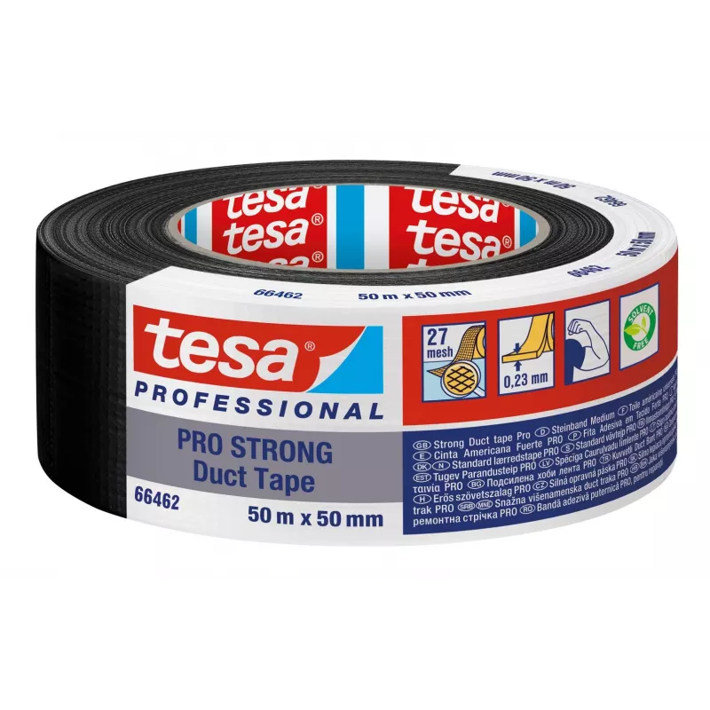 Tesa Pro Strong υφασμάτινη ταινία μαύρη 50 m x 50 mm 66462-00002-00