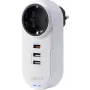 Sygonix SY-4512994 ενδιάμεσο βύσμα Schuko με 2 θύρες φόρτισης USB, λευκό