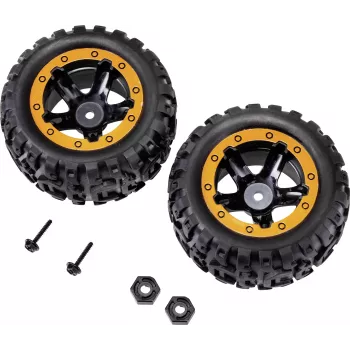 Reely RE-6904695 Σετ τροχών off-road 1:10 (2 τεμ., 87 mm, εξάγωνο 12 mm, μαύρο)