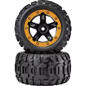Reely RE-6904695 Σετ τροχών off-road 1:10 (2 τεμ., 87 mm, εξάγωνο 12 mm, μαύρο)
