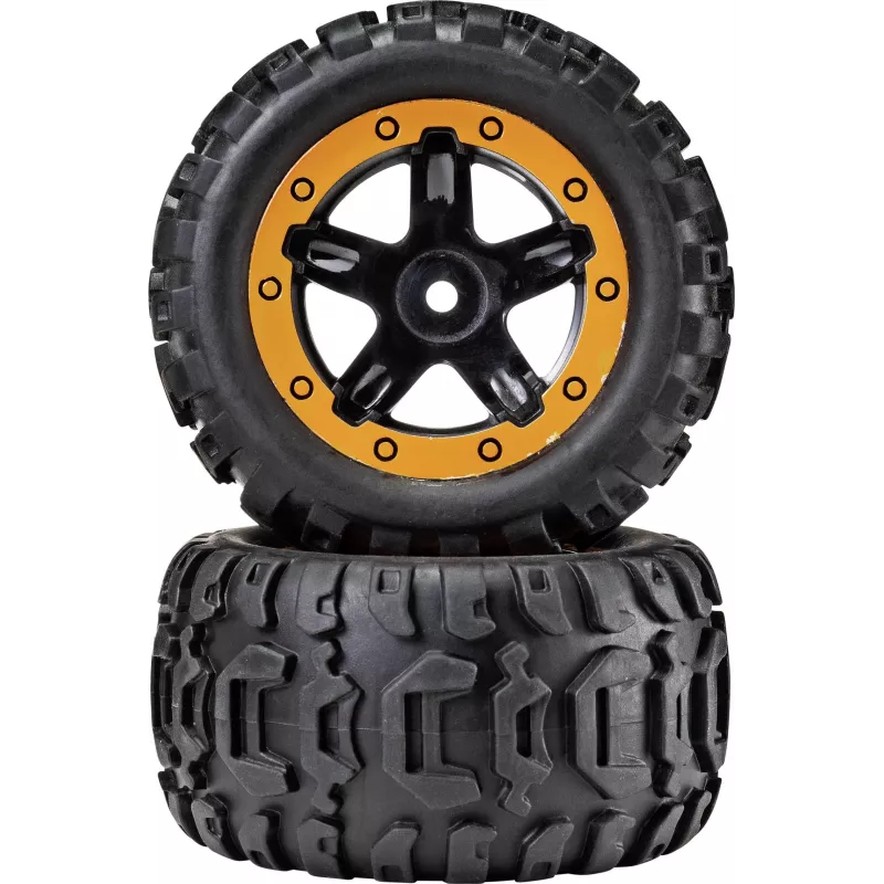 Reely RE-6904695 Σετ τροχών off-road 1:10 (2 τεμ., 87 mm, εξάγωνο 12 mm, μαύρο)