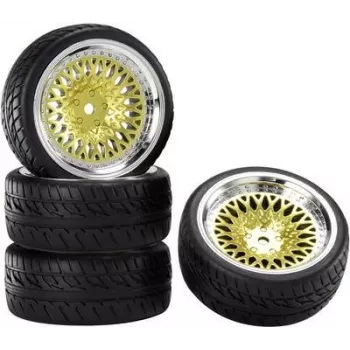 Reely 1:10 On-Road Πλήρης τροχός Racing CLS Gold 1 τεμ. RE-6702300