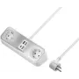 Sygonix SY-4538256 Πολύπριζο 2 θέσεων Schuko, λευκό, καλώδιο 1,5 m