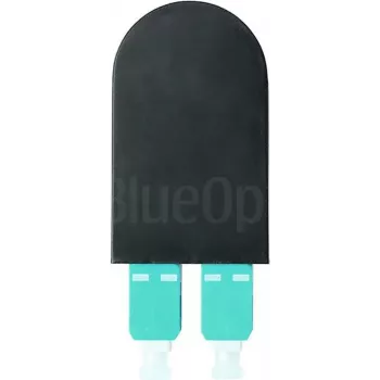 BLUELAN BlueOptics Προσαρμογέας Loopback οπτικής ίνας OM3 50/125µm Multimode SC/UPC Duplex, Aqua/Τιρκουάζ, κεραμικό ferrule, -40°C έως +85°C (BOLBSCOM3)