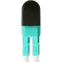 BLUELAN BlueOptics OM3 LC/UPC Duplex Multimode Προσαρμογέας Loopback οπτικής ίνας, Aqua, κεραμικό ferrule, -40°C έως +85°C BOLBLCOM3