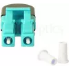 BLUELAN BlueOptics OM3 LC/UPC Duplex Multimode Προσαρμογέας Loopback οπτικής ίνας, Aqua, κεραμικό ferrule, -40°C έως +85°C BOLBLCOM3