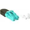 BLUELAN BlueOptics OM3 LC/UPC Duplex Multimode Προσαρμογέας Loopback οπτικής ίνας, Aqua, κεραμικό ferrule, -40°C έως +85°C BOLBLCOM3