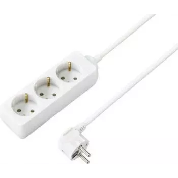 SYGONIX SY-4890980 Πολύπριζο 6 θέσεων Schuko Λευκό, καλώδιο 1,5 m, χωρίς διακόπτη, προστασία παιδιών